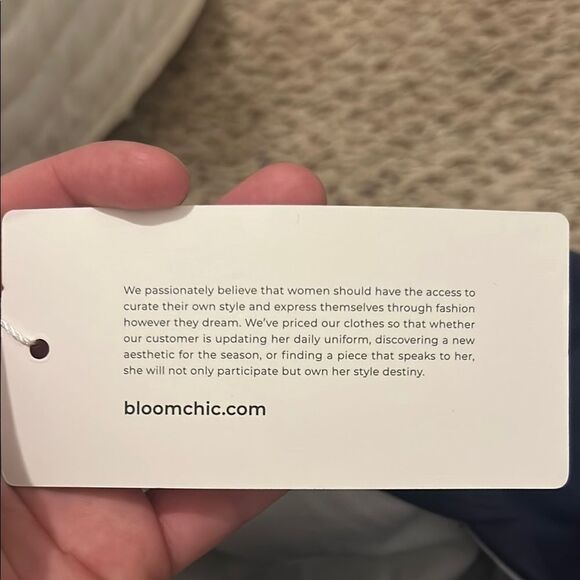 NWT BloomChic Blue One Piece Swimsuit with V-Neck and Textured Design - Picture 11 of 11